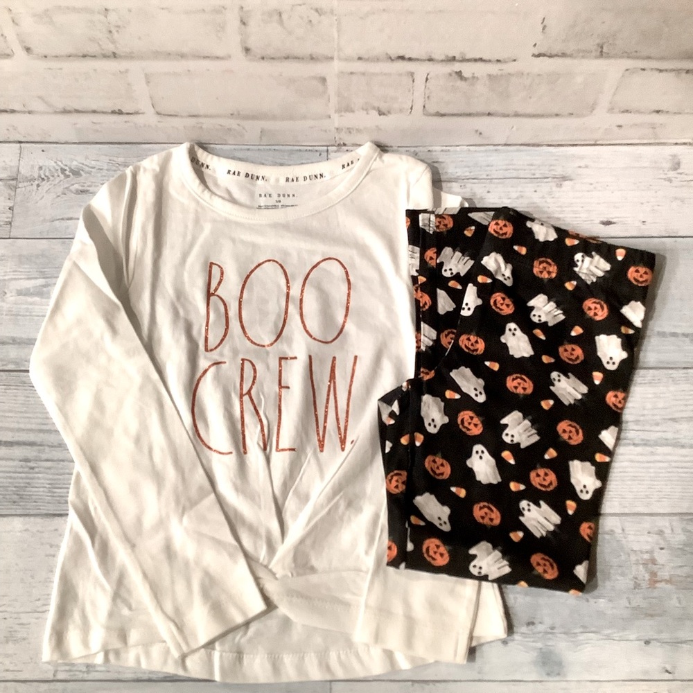 Rae Dunn Little Girl’s 2 Piece Boo Crew Pant Set